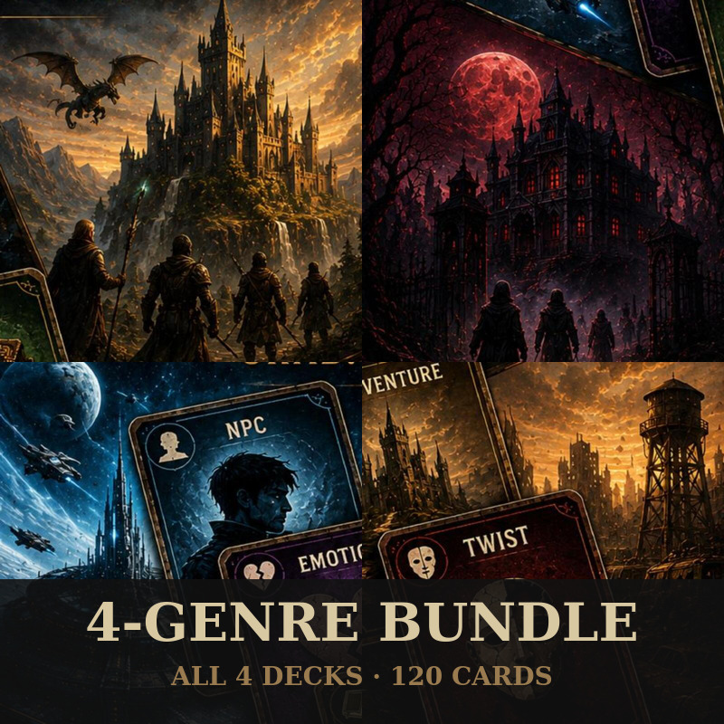 Quickfire GM Decks — 4-Genre Bundle